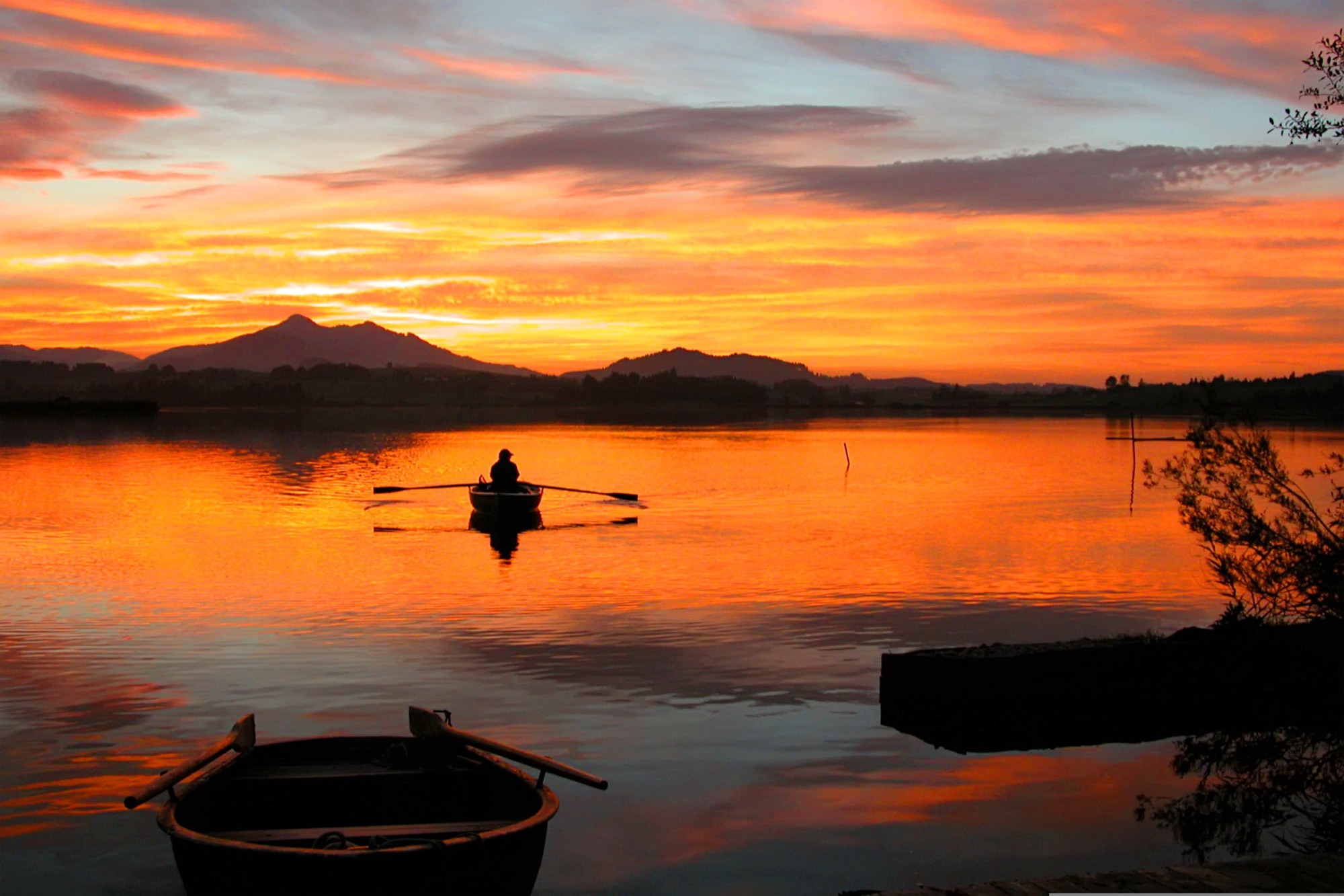 Sonnenuntergang am Hopfensee