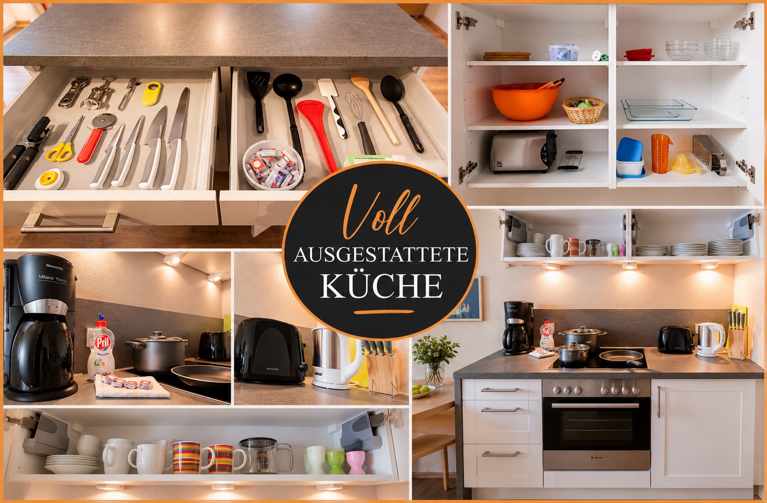 Voll ausgestattete Küche